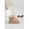Vaikų žieminiai batai dekoruoti gėlėmis smėlio spalvos Gracina | Aulinukai vaikams | jai24.lt