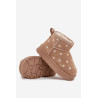 Vaikų žieminiai batai dekoruoti gėlėmis smėlio spalvos Gracina | Aulinukai vaikams | jai24.lt