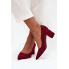 Moteriški aukštakulniai su smailiais priekiniais ir blokiniu kulnu Bordeaux Pavira | Aukštakulniai | jai24.lt