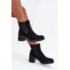 Moteriškos Čelsių aulinukai su blokiniu kulnu juodi Luvina | Auliniai batai moterims | jai24.lt
