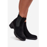 Moteriškos Čelsių aulinukai su blokiniu kulnu juodi Luvina | Auliniai batai moterims | jai24.lt