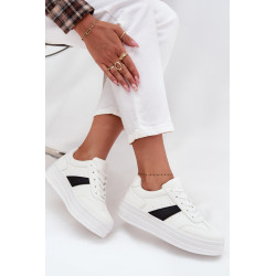 Moteriški sportbačiai ant platformos balti Elvessia 201628