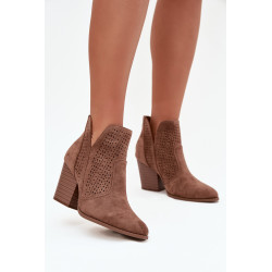 Moteriški perforuoti auliniai batai ant kulno S.Barski HY51-060 Juodi 201630