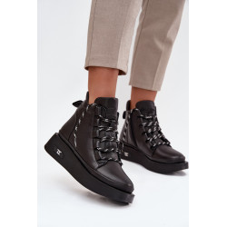 Odos moteriški platforminiai batai su pamušalu Artiker 55C0809 Juodi 201638