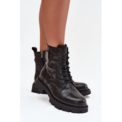 Odos moteriški auliniai batai su raukšlės efektu ir sagtimi Artiker 57C1008 Juodi 201657