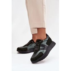 Moteriški sportbačiai ant platformos Vinceza 58561 Tamsiai žalia 201665