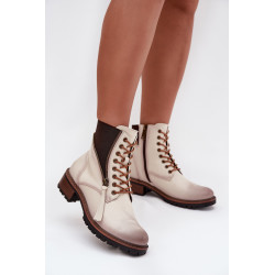 Moteriški izoliuoti auliniai batai ant platformos Vinceza 58559 smėlio spalvos 201669