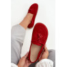 Odos suedes loaferiai barefoot Zazoo 322 raudoni | Mokasinai moterims | jai24.lt
