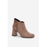 Odos įdėtos auliniai batai su kulnu Smėlio Ivessara | Auliniai batai moterims | jai24.lt