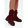Moteriški darbo batai iš natūralios zomšos su šildymu Zazoo 4213 Bordo | Auliniai batai moterims | jai24.lt