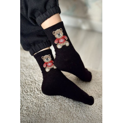 Vaikų Jaunimo Kojinės Lokys Su Megztiniu Juodos 201694