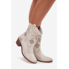 Velveto odos moteriški aulinukai su perforacijomis ant kulno Zazoo 3844 Smėlio | Auliniai batai moterims | jai24.lt
