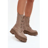 Moteriški auliniai batai iš natūralios odos ant platformos Zazoo 3795 Šokoladinis | Auliniai batai moterims | jai24.lt