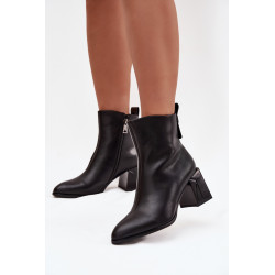 Šiltos kulniukai iš natūralios odos Vinceza 66812 Juoda 201710