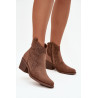 Moteriški perforuoti kulniukai su kulniuku S.Barski HY52-529 Ruda | Auliniai batai moterims | jai24.lt