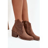 Moteriški perforuoti kulniukai su kulniuku S.Barski HY52-529 Ruda | Auliniai batai moterims | jai24.lt