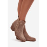 Moteriški kaubojų batai su kulnu S.Barski HY52-538 rudi | Auliniai batai moterims | jai24.lt