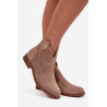 Moteriški batai su plokščiu kulnu S.Barski HY52-532 Rudi | Auliniai batai moterims | jai24.lt