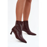 Moteriški odiniai auliniai batai su kulnu D&A CR52-661 Bordo | Auliniai batai moterims | jai24.lt