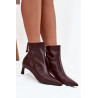 Moteriški odiniai auliniai batai su kulnu D&A CR52-661 Bordo | Auliniai batai moterims | jai24.lt