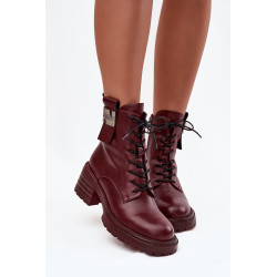 Oda moterų darbo batai su blokiniu kulnu ir dekoratyviniu detaliu Artiker 57C0211 bordo 201727