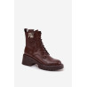 Oda moterų darbo batai su blokiniu kulnu ir dekoratyviniu detaliu Artiker 57C0211 bordo | Auliniai batai moterims | jai24.lt