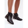 Moteriški odiniai auliniai batai su žemu kulnu Zazoo 1396 Juodi | Auliniai batai moterims | jai24.lt