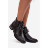 Moteriški odiniai auliniai batai su žemu kulnu Zazoo 1396 Juodi | Auliniai batai moterims | jai24.lt