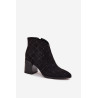 Moteriški auliniai batai su dekoracijomis D&A MR52-133 Juodi | Auliniai batai moterims | jai24.lt
