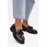 Moteriški lakiniai mokasinai su karoliukais S.Barski HY52-541 Juodi | Mokasinai moterims | jai24.lt