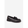 Moteriški lakiniai mokasinai su karoliukais S.Barski HY52-541 Juodi | Mokasinai moterims | jai24.lt