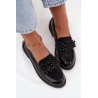 Moteriški lakiniai mokasinai S.Barski HY52-369B Juodi | Mokasinai moterims | jai24.lt