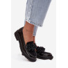 Moteriški lakiniai mokasinai S.Barski HY52-369B Juodi | Mokasinai moterims | jai24.lt