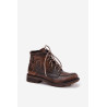 Moteriški batai iš natūralios odos su plokščiu kulnu Maciejka 07063-02 Ruda | Auliniai batai moterims | jai24.lt