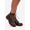 Moteriški batai iš natūralios odos su plokščiu kulnu Maciejka 07063-02 Ruda | Auliniai batai moterims | jai24.lt