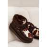 Moteriški sniego batai iš natūralaus zomšos su lopais D.Franklin DFSH375008 Šokoladinis | Žieminiai batai | jai24.lt