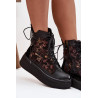 Odiniai zomšiniai auliniai batai ant platformos sušildyti juodi 06565-01 | Auliniai batai moterims | jai24.lt
