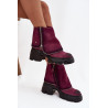 Odos moteriški auliniai su apverstu apykakle Maciejka 07145-23 Bordo | Auliniai batai moterims | jai24.lt