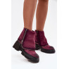 Odos moteriški auliniai su apverstu apykakle Maciejka 07145-23 Bordo | Auliniai batai moterims | jai24.lt