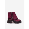 Odos moteriški auliniai su apverstu apykakle Maciejka 07145-23 Bordo | Auliniai batai moterims | jai24.lt
