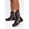 Moteriški batai iš tikros odos Maciejka 07097-01 Juoda-auksinė | Auliniai batai moterims | jai24.lt