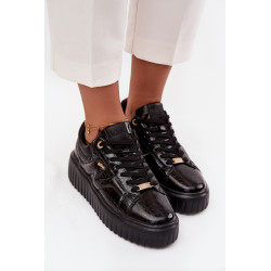 Lakuoti moteriški sportbačiai ant platformos Lee Cooper LCJ-25-09-3870 Juodi 201776