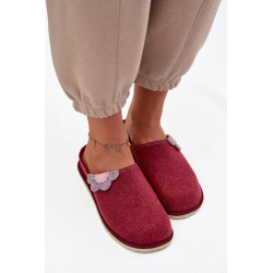 Moteriškos šlepetės su gėlė Inblu CS000043 Bordeaux 201795