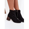 Oda suede moteriški batai su kulnu Maciejka K7202-01 Juodi | Auliniai batai moterims | jai24.lt