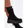 Moteriški odiniai auliniai batai su stora platforma Maciejka A7161-01 Juodi | Auliniai batai moterims | jai24.lt