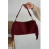 Oda zomšos rankinė su kutais Bordo Jessira | Rankinės internetu | jai24.lt