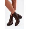 Šilti moteriški batai ant kulno šokoladiniai Brilynn | Auliniai batai moterims | jai24.lt