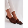 Moteriški ekologiški zomšinių mokasinų šokolado Tynara | Mokasinai moterims | jai24.lt