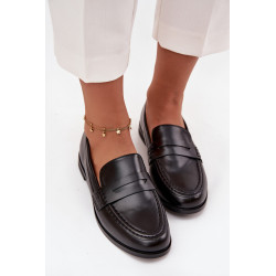 Mokasinai Loafers Moterims Iš Ekologiškos Odos Rudi Bessina 201824