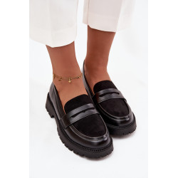 Moteriški ekologiškos odos mokasinai juodi Cailen 201825